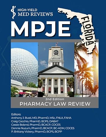 mpje florida a pharmacy law review 1st edition high yield med reviews ,anthony j busti ,craig cocchio ,cassie
