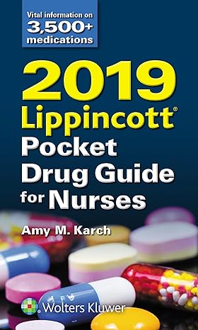 2019 lippincott pocket drug guide for nurses 7th edition amy m karch rn ms 1975107845, 978-1975107840