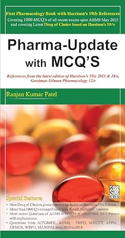 pharma update with mcqs 1st edition patel ranjan kumar 8123927991, 978-8123927992