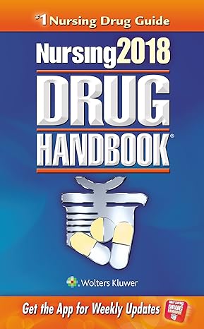 nursing drug handbook 2018 38th edition wolters kluwer 1496353595, 978-1496353597