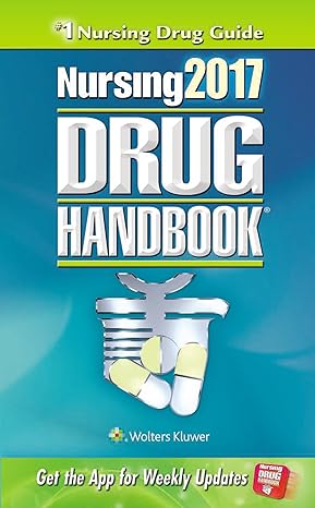 nursing drug handbook 2017 37th edition wolters kluwer 149632255x, 978-1496322555
