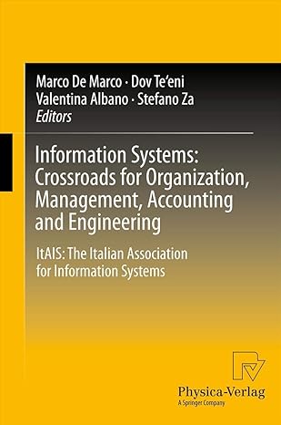 information systems crossroads for organization management accounting and engineering itais the italian