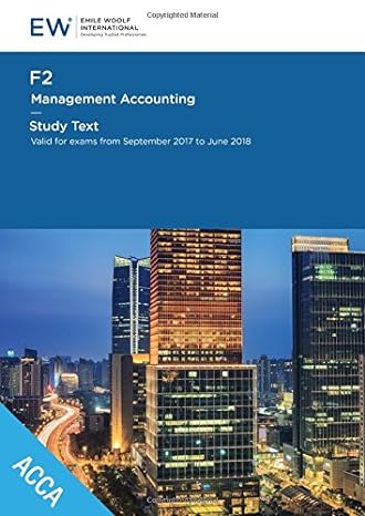 acca f2 management accounting study text 2017 18 1st edition emile woolf international 1848435916,