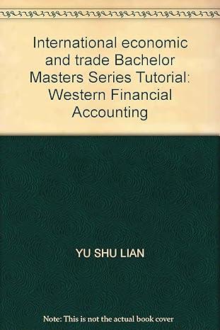 international economic and trade bachelor masters series tutorial western financial accounting 1st edition yu