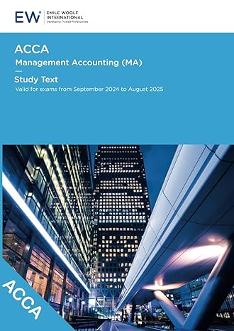 acca management accounting study text 2024 25 1st edition emile woolf international 1848432607, 978-1848432604