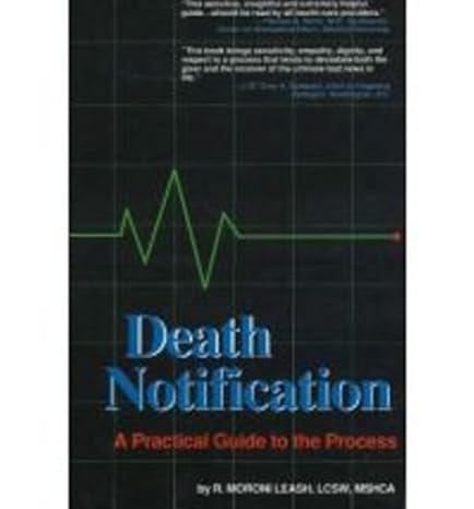 death notification a practical guide to the process 1st edition r moroni leash 0942679083, 978-0942679083