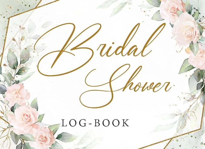 bridal shower guest book guest book and gift recorder with a bohemian gold geometric and floral design 1st