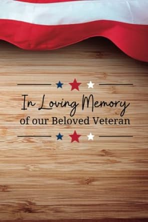 veteran military funeral guest book celebration of life sign in memory book for american servicemen