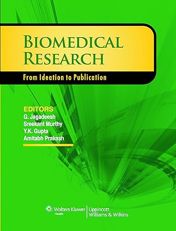 biomedical research from ideation to publication india original edition g jagadeesh ,sreekant murthy ,y k