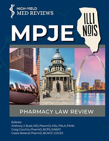 mpje illinois a pharmacy law review 1st edition high yield med reviews ,anthony j busti ,craig cocchio