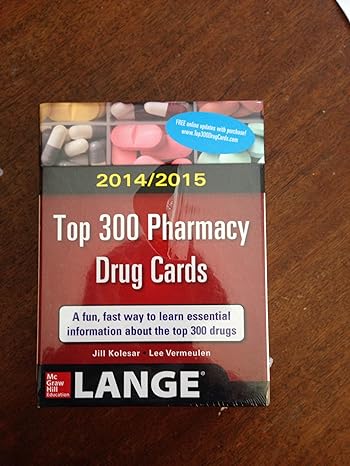 2014 2015 top 300 pharmacy drug cards 2nd edition jill m kolesar ,lee vermeulen 007181843x, 978-0071818438
