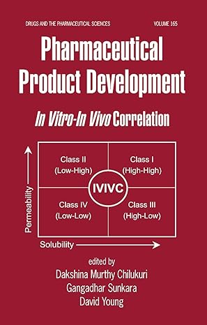pharmaceutical product development in vitro in vivo correlation 1st edition chilukuri dakshina murthy