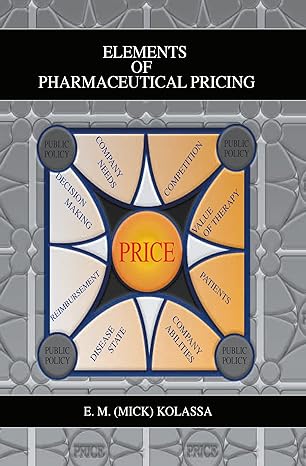 elements of pharmaceutical pricing 1st edition e m kolassa 0789003341, 978-0789003348