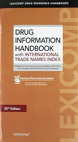 drug information handbook with international trade names index 25th edition lexicomp 1591953553,