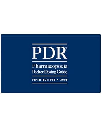 pdr pharmacopoeia pocket dosing guide 2005 2005th edition physicians' desk reference 1563635046,