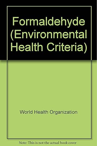 formaldehyde 1st edition world health organisation 9241542896, 978-9241542890