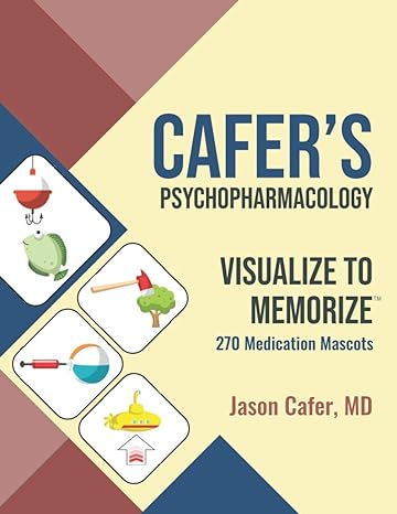 cafers psychopharmacology visualize to memorize 270 medication mascots 1st edition jason cafer md ,julianna