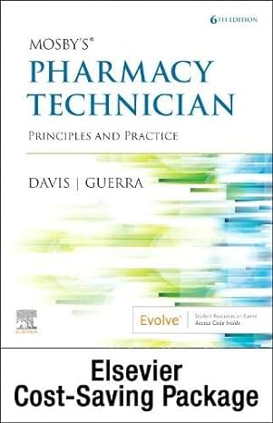 mosbys pharmacy technician text and workbook/lab manual package 6th edition guerra elsevier, davis