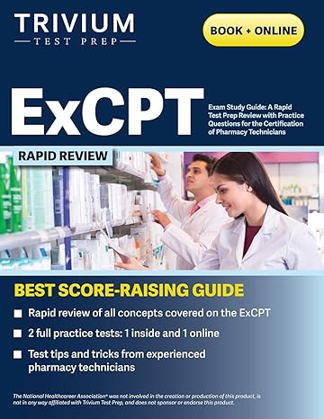excpt exam study guide a rapid test prep review with practice questions for the certification of pharmacy
