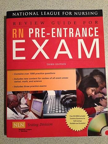 review guide for rn pre entrance exam 3rd edition null 0763762717, 978-0763762711