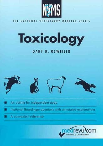 toxicology 1st edition gary d osweiler 0683066641, 978-0683066647