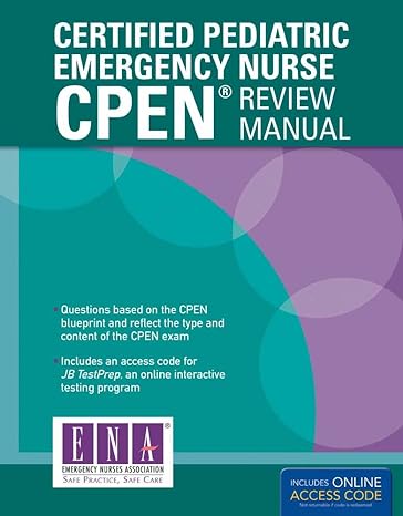 certified pediatric emergency nurse review manual 1st edition emerg nurses assoc 1449646646, 978-1449646646