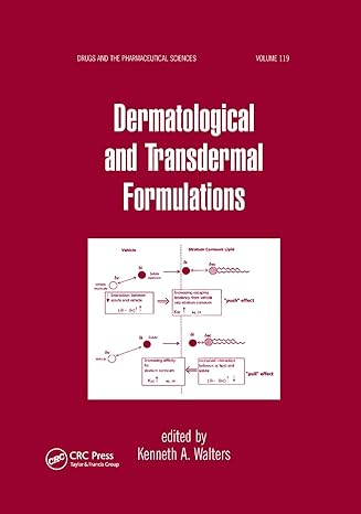 dermatological and transdermal formulations 1st edition kenneth a walters 0367396343, 978-0367396343