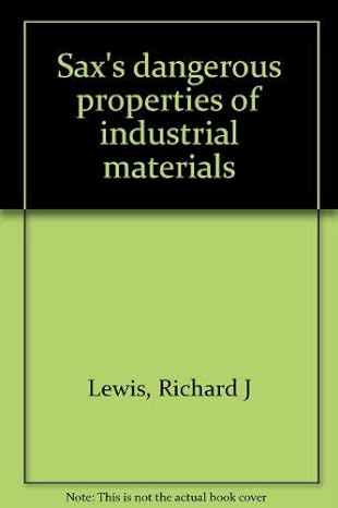 saxs dangerous properties of industrial materials 8th edition richard j lewis 0442012772, 978-0442012779