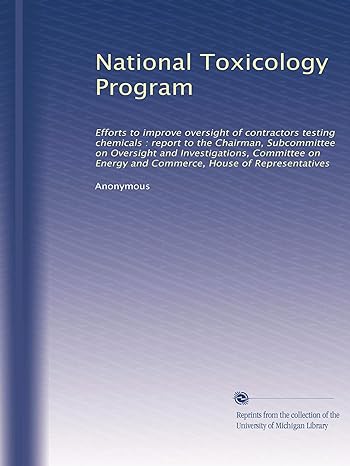 national toxicology program 1st edition anonymous b002wn2zp6