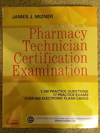 mosbys review for the pharmacy technician certification examination 3rd edition james j mizner jr rph mba