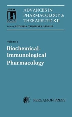biochemical immunological pharmacology proceedings of the 8th international congress of pharmacology tokyo