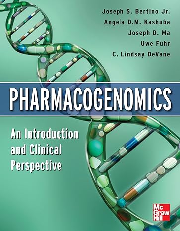 pharmacogenomics an introduction and clinical perspective 1st edition joseph s s bertino 0071741690,