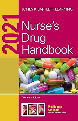 2021 nurses drug handbook 20th edition jones bartlett learning 1284195368, 978-1284195361