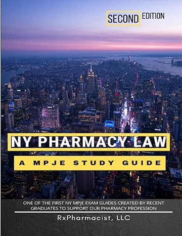 new york pharmacy law a mpje study guide 2nd edition llc rxpharmacist b0bbjrjcjr, 979-8847898027