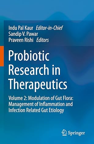 probiotic research in therapeutics volume 2 modulation of gut flora management of inflammation and infection