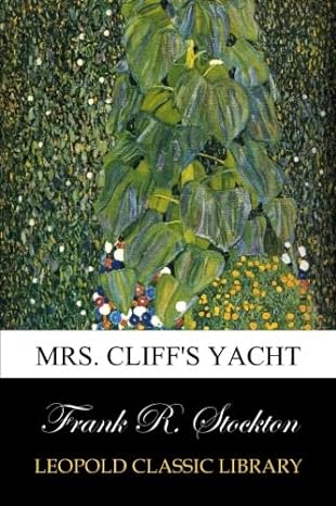 mrs cliffs yacht 1st edition frank r stockton b00vatljsm
