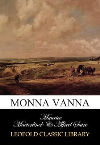 monna vanna 1st edition maurice maeterlinck ,alfred sutro b012e87p2g