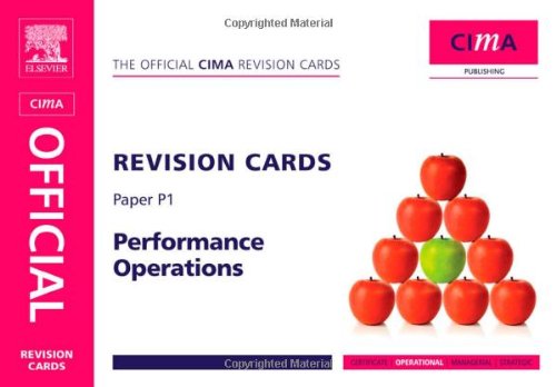 cima revision cards performance operations 2nd edition robert scarlett 1856177270, 978-1856177276