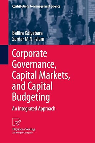 corporate governance capital markets and capital budgeting an integrated approach 2014th edition baliira