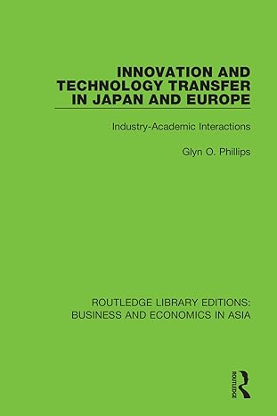 innovation and technology transfer in japan and europe industry academic interactions 1st edition glyn o