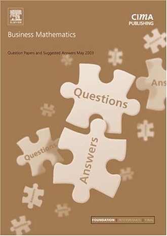 business mathematics may 2003 exam questions and answers 1st edition graham eaton 0750661488, 978-0750661485