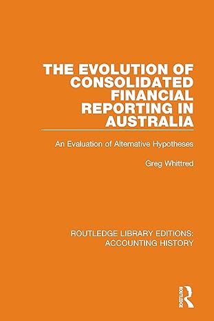 the evolution of consolidated financial reporting in australia an evaluation of alternative hypotheses 1st