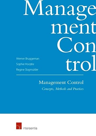 management control concepts methods and practice 1st edition werner bruggeman ,sophie hoozee ,regine