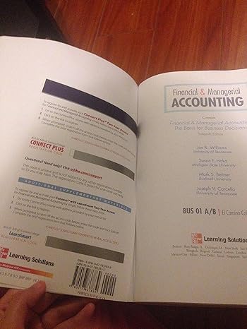 financial and managerial accounting business 01 a/b el camino college 16th edition business 01 a/b el camino