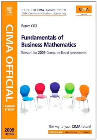 cima official learning system fundamentals of business maths 3rd edition graham eaton 0750689579,