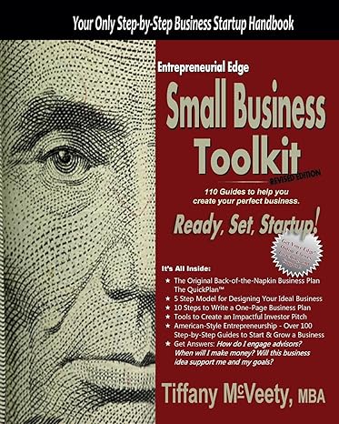 your only step by step business startup handbook entrepreneurial edge small business toolkit   110 guides to