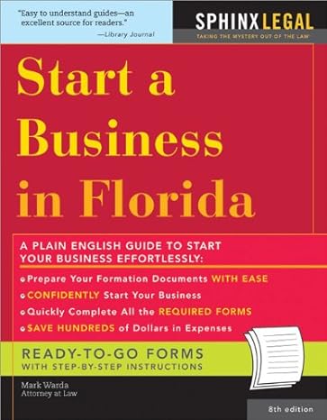 start a business in florida 8th edition mark warda 1572485388, 978-1572485389