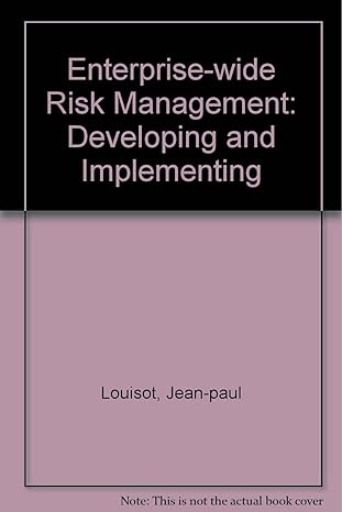 enterprise wide risk management developing and implementing 1st edition jean paul louisot ,christopher