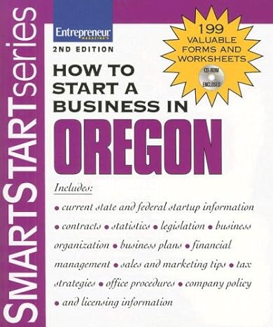 how to start a business in oregon 1st edition entrepreneur press 1599181169, 978-1599181165