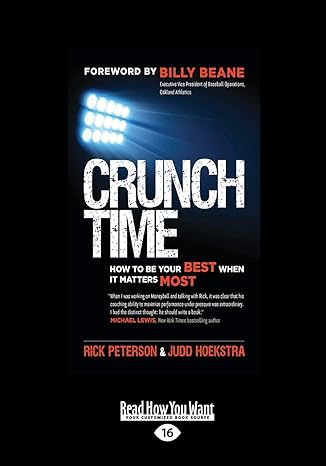 crunch time how to be your best when it matters most 1st edition rick peterson and judd hoekstra 1525237012,